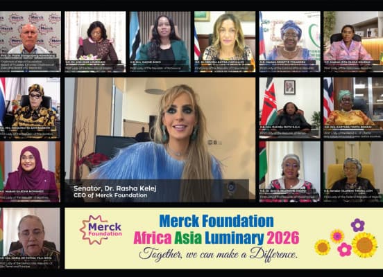 Merck Foundation Chairman &amp; CEO, and 12 First Ladies of Africa and Asia inaugurate the 13th Merck Foundation Africa Asia Luminary 2026