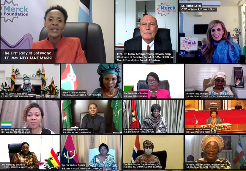 H.E. NEO JANE MASISI The First Lady of Botswana & Ambassador of Merck More Than a Mother during, Merck Foundation First Ladies Initiative - VC Summit 2020