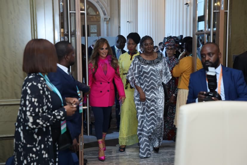 Senator, Dr. Rasha Kelej with African First Ladies and also Ambassadors of Merck Foundation “More Than a Mother” Campaign during Merck Foundation First Ladies Initiative - MFFLI Committee 2022