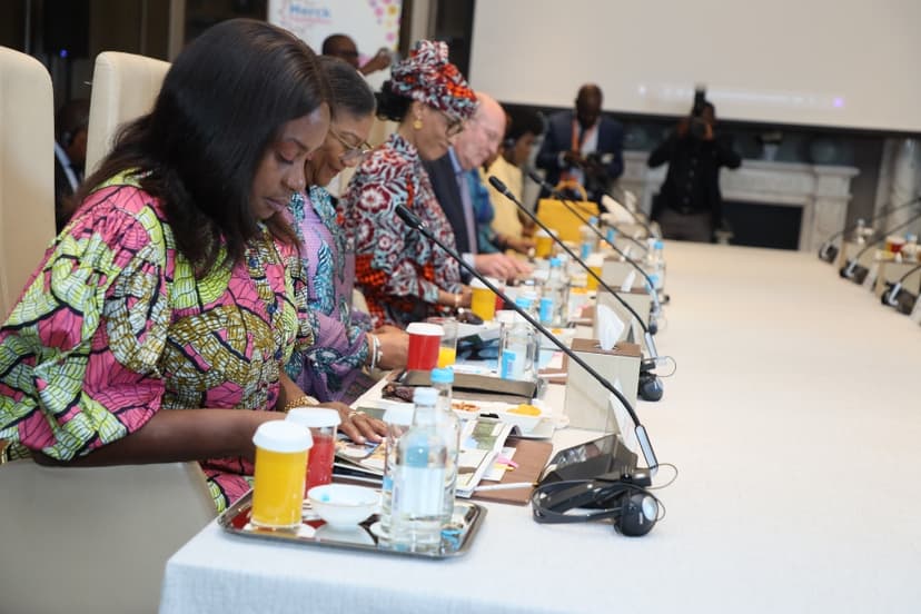 Senator, Dr. Rasha Kelej with African First Ladies and also Ambassadors of Merck Foundation “More Than a Mother” Campaign during Merck Foundation First Ladies Initiative - MFFLI Committee 2022