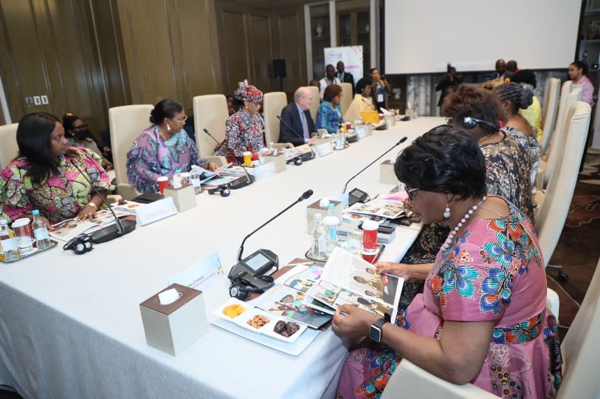Senator, Dr. Rasha Kelej with African First Ladies and also Ambassadors of Merck Foundation “More Than a Mother” Campaign during Merck Foundation First Ladies Initiative - MFFLI Committee 2022