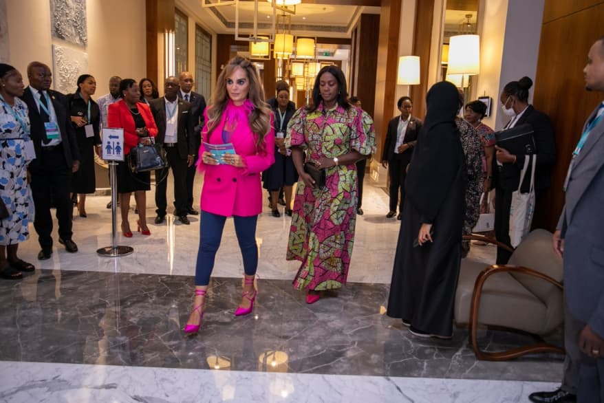Senator, Dr. Rasha Kelej with African First Ladies and also Ambassadors of Merck Foundation “More Than a Mother” Campaign during Merck Foundation First Ladies Initiative - MFFLI Committee 2022