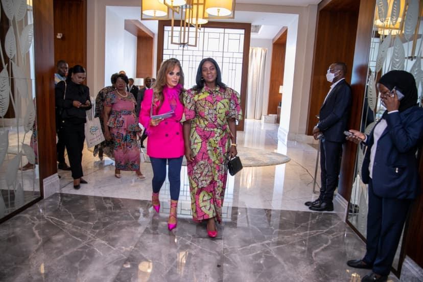 Senator, Dr. Rasha Kelej with African First Ladies and also Ambassadors of Merck Foundation “More Than a Mother” Campaign during Merck Foundation First Ladies Initiative - MFFLI Committee 2022