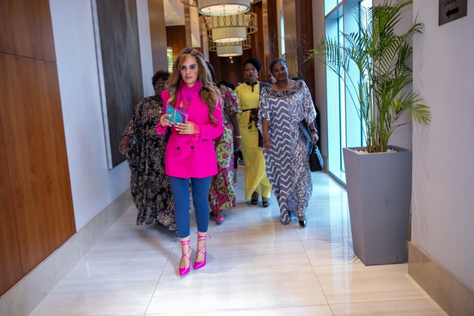 Senator, Dr. Rasha Kelej with African First Ladies  during Merck Foundation First Ladies Initiative - MFFLI Committee 2022 (Main 3)