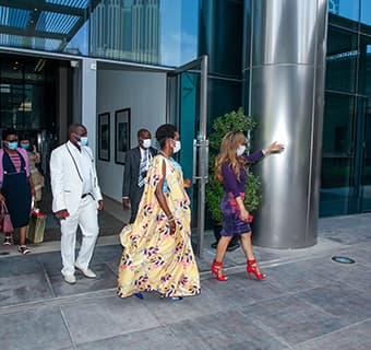 Dr. Rasha Kelej, CEO of Merck Foundation & President, Merck More Than a Mother during her meeting with H.E. Madam ANGELINE NDAYISHIMIYE, The First Lady of Burundi and Ambassador of Merck More Than a Mother.