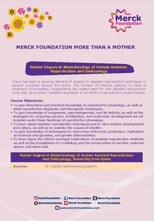 Master Degree in Biotechnology of Human Assisted Reproduction and Embryology | MF More Than a Mother Program